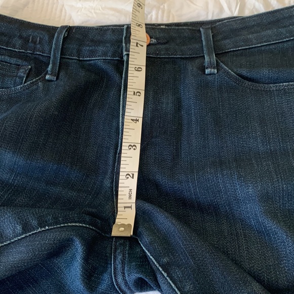 EARNEST SEWN Harlan.93B Cigarette Leg Jeans Uneven Hem Dark Wash Boho Y2K 28 - Picture 9 of 10